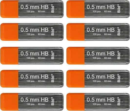 Bild Premium 1200 leads of 0.5mm Mechanical Pencil Lead Refills (HB Mega, 0.5 mm)