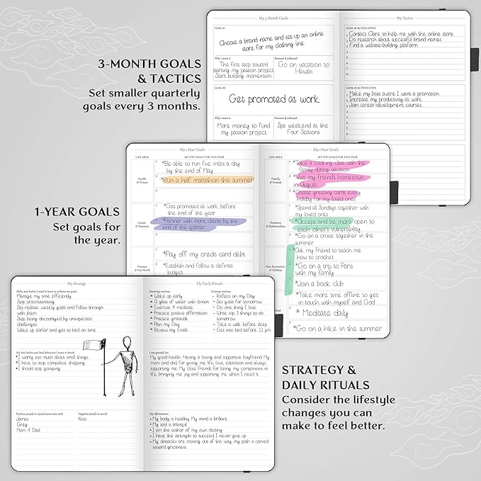 Legend Planner – Weekly & Monthly Life Planner to Hit Your Goals & Live Happier. Organizer Notebook & Productivity Journal. A5 (Black)