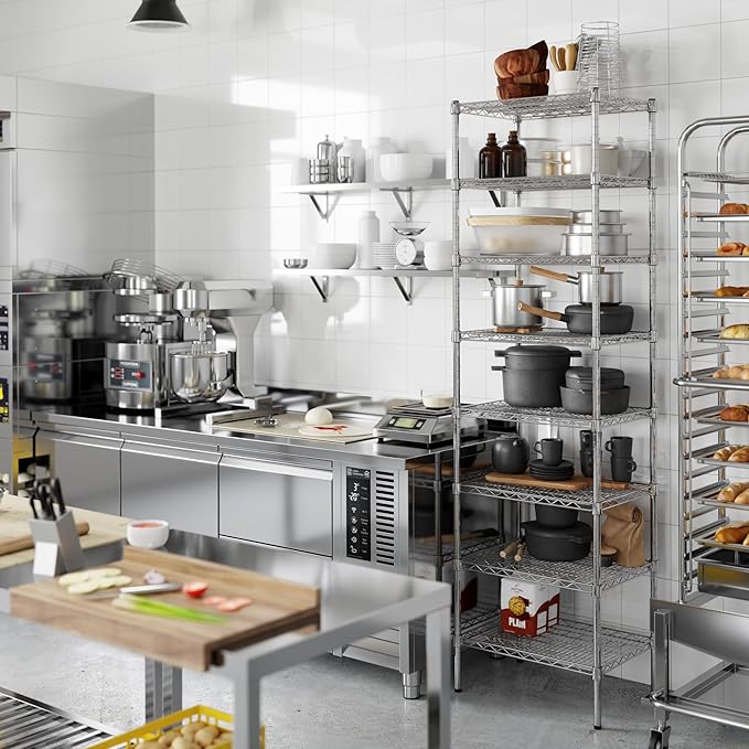 Regal Altair 18" Deep x 24" Wide x 86" Height Wire Shelving Kit | 8-Tier | NSF Commercial Storage Rack Unit