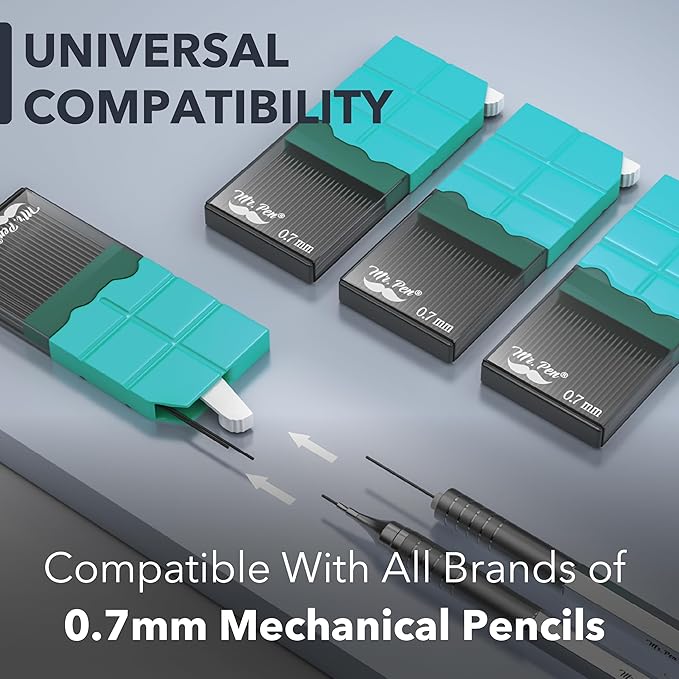 Mr. Pen- 0.7 Millimeter Lead Refills for Mechanical Pencils, 4B, 4 Pack, 480 PCS, 0.7 Lead Refills