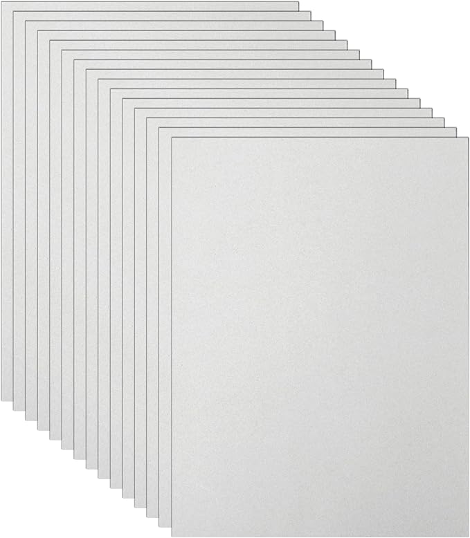 Guakicae 40 Sheets Grey Cardstock 8.5 x 11 Certificate Paper, 75lb Heavyweight Scrapbooking Paper Card Stock for Wedding Invitations, School Crafting, Memus, Business Cards, Graduations