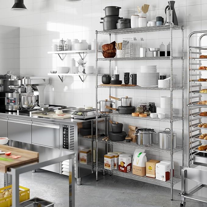 Regal Altair 14" Deep x 48" Wide x 86" Height Wire Shelving Kit | 6-Tier | NSF Commercial Storage Rack Unit