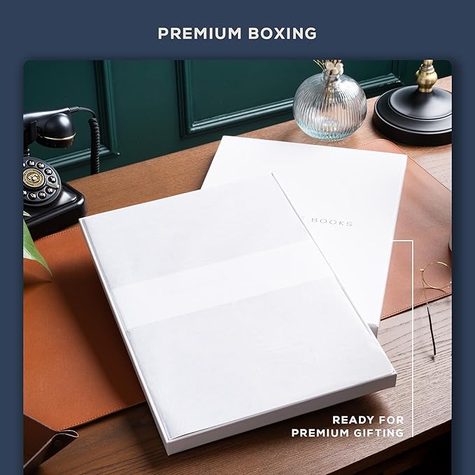 Beechmore Books A3 Sketchbook – 11.7x16.5 Premium Vegan Leather Bound Extra Large Sketch Book Hardcover, 160gsm 160 Perforated Ivory Pages, Blank Sketch Pad, Gift Boxed, Back Pocket, Ribbon Bookmark