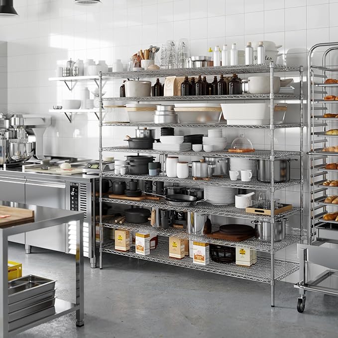Regal Altair 24" Deep x 72" Wide x 74" Height Wire Shelving Kit | 8-Tier | NSF Commercial Storage Rack Unit