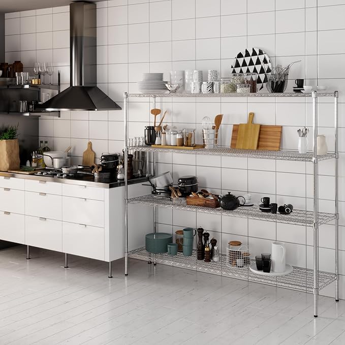 Regal Altair 18" Deep x 72" Wide x 64" Height Wire Shelving Kit | 4-Tier | NSF Commercial Storage Rack Unit