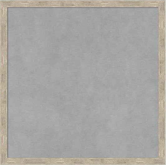 Amanti Art Silver Framed Magnetic Board 17x17 Small Vision Board for use with Magnets, 100% Metal Sheet to Display Items as Office Decor or for Home Organization in mudroom, Kitchen or Kids Room