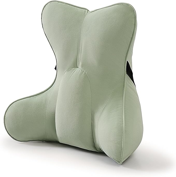 Ailuteie Ergonomic Lumbar Support Pillow(Pat. Pend) – Multi-Functional Back Cushion with Firm Support for Reading, Working & Driving,Celadon Green