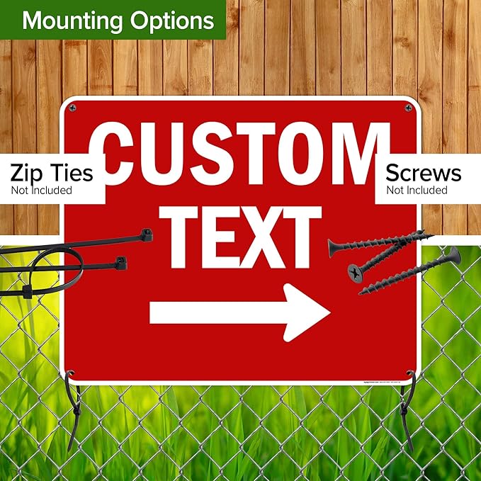 Custom Arrow,Custom Directional Sign, Right Arrow, 24x30 Inches, Rust Free .063 Aluminum, Fade Resistant, Made in USA by My Sign Center