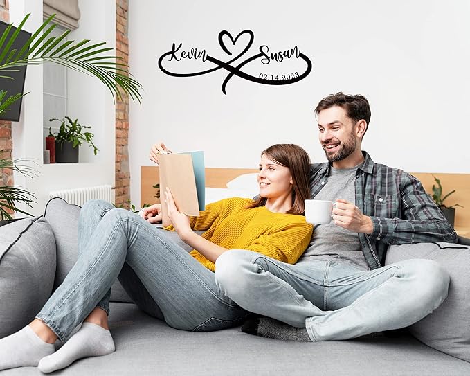 Personalized Valentine's Day Gifts, Personalized Infinity Metal Sign, Custom Metal Infinity Sign with Names, Custom Infinity Sign, Infinity Heart Metal Wall Decor, Infinity Sign Wall Decor