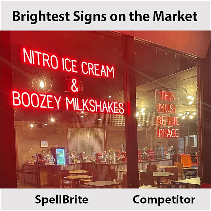 SpellBrite CASHIER Sign | Directional Sign with Neon Look, Red LED Light Source | 25.4" x 6.3"
