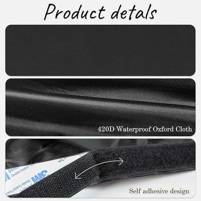 EcoBrisa 48" Under Desk Privacy Panel Self-Adhesive Modesty Panel Stand Up Desk Modesty Panel for Home Office or Standing Workstation, Black