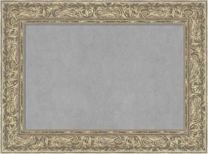 Amanti Art Silver Framed Magnetic Board 23x31 Medium Vision Board for use with Magnets, 100% Metal Sheet to Display Items as Office Decor or for Home Organization in mudroom, Kitchen or Kids Room