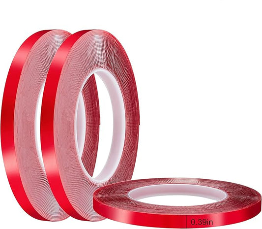 Jackwood 33 Feet Acrylic Double Sided Heavy Duty Mounting Tape (Pack of 3) Weatherproof for Outdoor & Indoor, Holds Heavy Stuff in Cold & Hot Condition, Removable & Residue-Free (0.4inch)