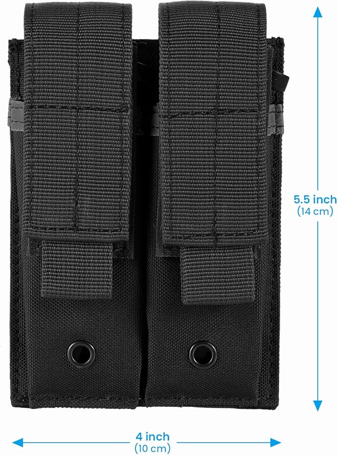 Tactical Single/Double Pistol Mag Pouch Outdoor Molle Open-Top Magazine Pouch for Glock M1911 92F