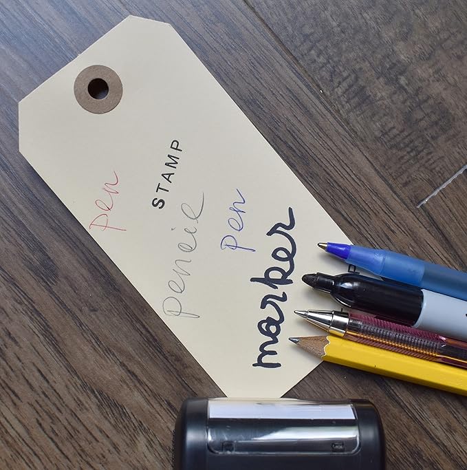 Label Tags with Wire Attached - 4 3/4" x 2 3/8" Box of 100 Blank Manila Tags with Reinforced Hole and Metal Wire Ties, Labels with Wire
