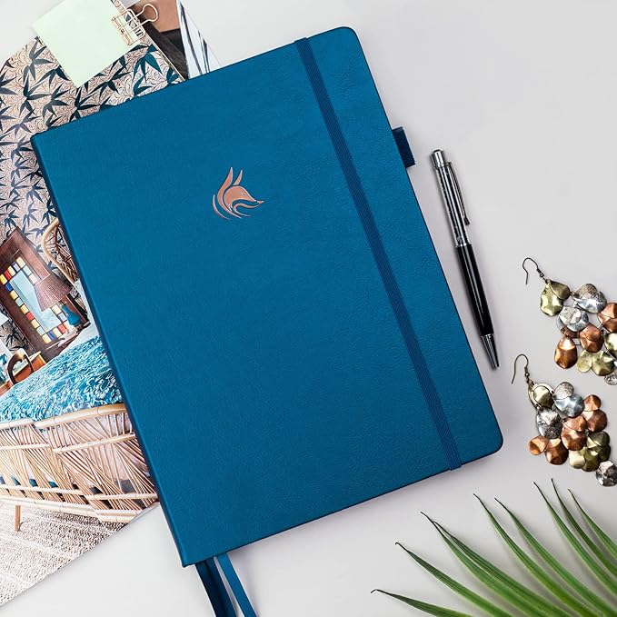 Clever Fox Planner Pro Premium – Luxurious Weekly & Monthly Planner with Budget Organizer for Productivity & Goals, Undated, A4 (Mystic Blue)