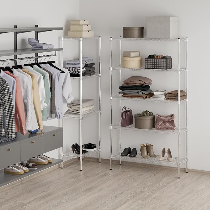 Regal Altair 14" Deep x 42" Wide x 74" Height Wire Shelving Kit | 5-Tier | NSF Commercial Storage Rack Unit