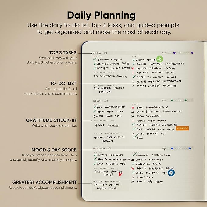 Dated, 2026 Planner, 8.5" x 11" - The #1 Productivity Planner to Achieve Your 2026 Goals - Planner 2026-2027 by PRODUCTIVITY STORE (A4, NAVY)