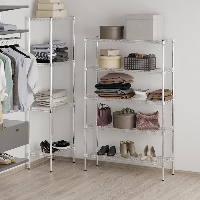 Regal Altair 14" Deep x 42" Wide x 64" Height Wire Shelving Kit | 5-Tier | NSF Commercial Storage Rack Unit