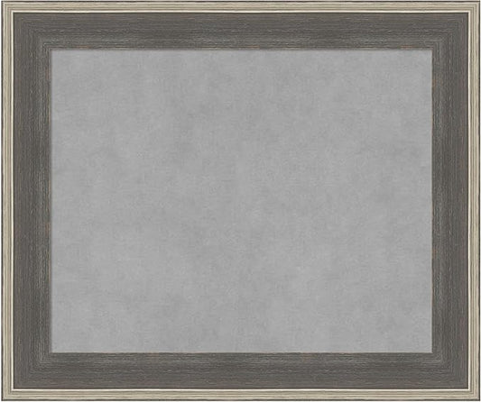 Amanti Art Grey Framed Magnetic Board 21x25 Small Vision Board for use with Magnets, 100% Metal Sheet to Display Items as Office Decor or for Home Organization in mudroom, Kitchen or Kids Room