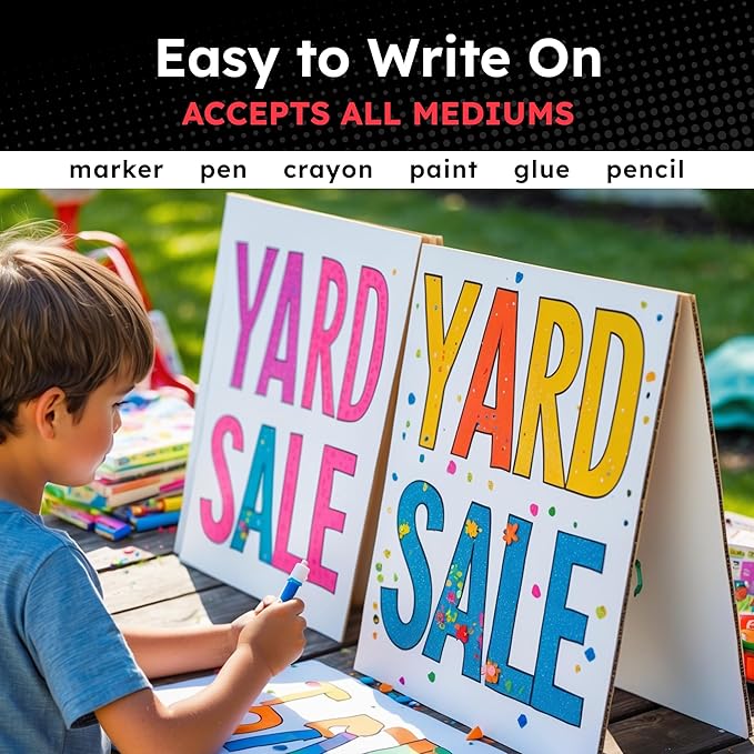 Hygloss Medium Poster Board 11x14 - 25 Poster Boards Bulk Pack - 10 Pt. Thickness White Poster Board Paper for Projects, Presentations, Displays, Signs, Crafts - Blank Posterboard Multipack 11" x 14"