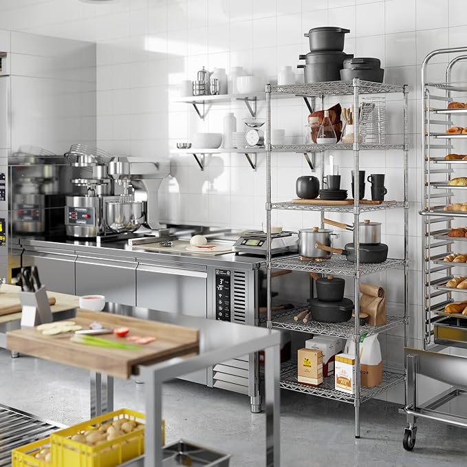 Regal Altair 24" Deep x 24" Wide x 74" Height Wire Shelving Kit | 6-Tier | NSF Commercial Storage Rack Unit