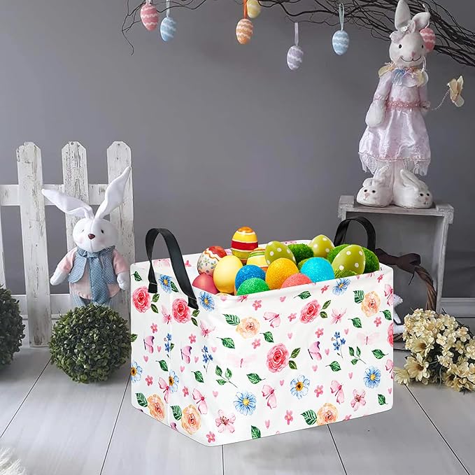 FUULOXE Storage Bin for Shelves Rectangle Closet Baskets Foldable Box with Handles Storage Bins, Storage Boxes for Home Office Car Dormroom