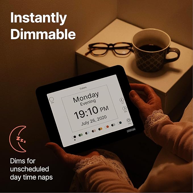 American Lifetime New 2026 Dementia Clock Large Digital Clock for Seniors, Alzeimer Clock Large Display with Custom Alarms, Clock with Day & Date for Elderly, Digital Calendar Premium Black Pro