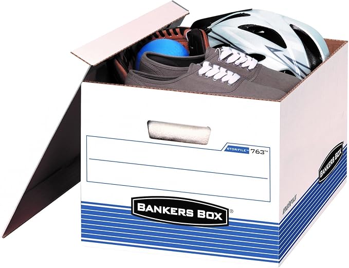 Bankers Box 20-Pack Medium Duty File Storage Boxes with Lids, FastFold Assembly, Letter/Legal, STOR, (0076315)
