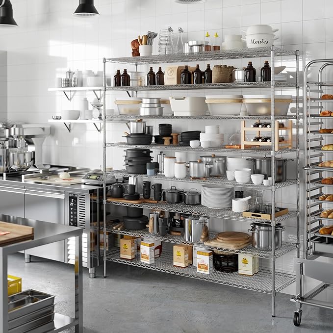 Regal Altair 21" Deep x 72" Wide x 86" Height Wire Shelving Kit | 8-Tier | NSF Commercial Storage Rack Unit