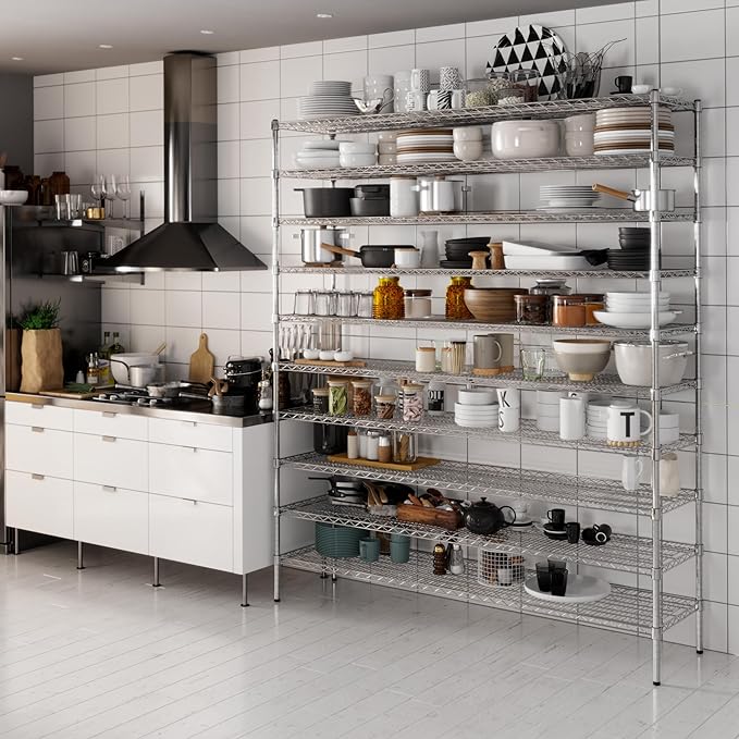 Regal Altair 18" Deep x 72" Wide x 86" Height Wire Shelving Kit | 10-Tier | NSF Commercial Storage Rack Unit