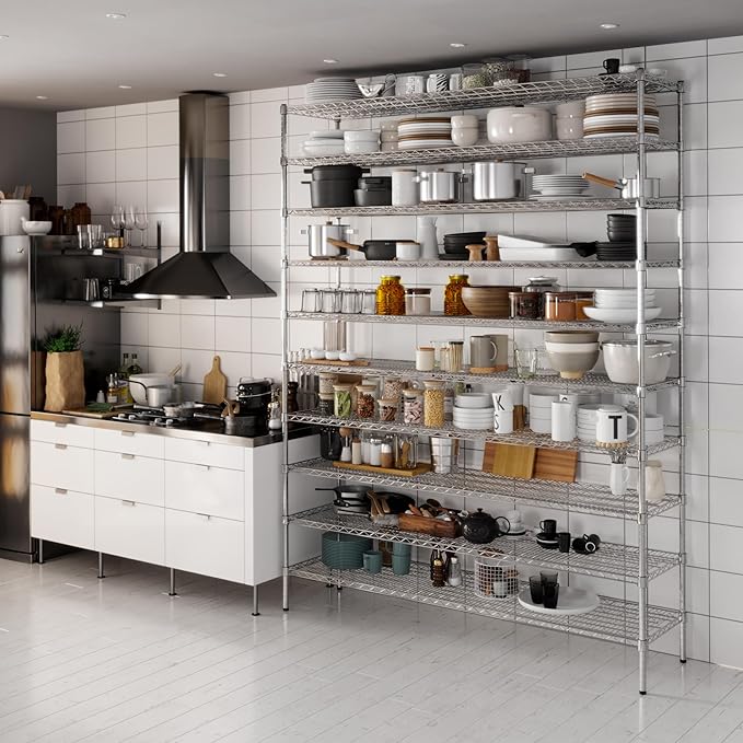 Regal Altair 18" Deep x 72" Wide x 96" Height Wire Shelving Kit | 10-Tier | NSF Commercial Storage Rack Unit