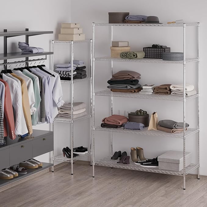 Regal Altair 24" Deep x 54" Wide x 86" Height Wire Shelving Kit | 5-Tier | NSF Commercial Storage Rack Unit