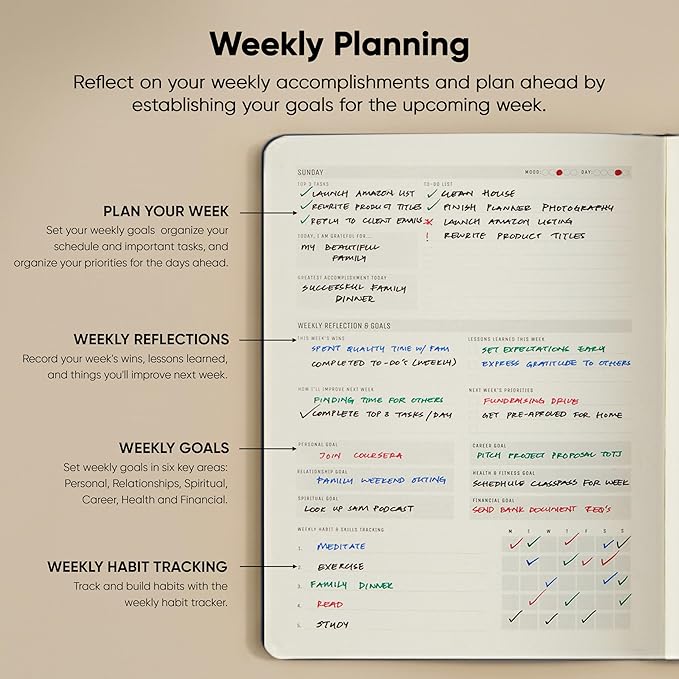Undated, 2026 Planner, 8.5" x 11" - The #1 Productivity Planner to Achieve Your 2026 Goals - Planner 2026-2027 by PRODUCTIVITY STORE (A4, NAVY)