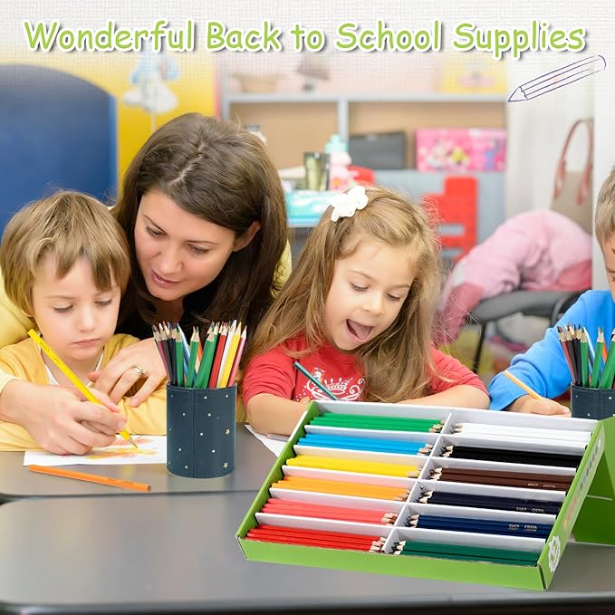 S & E TEACHER'S EDITION Colored Pencils 360Pcs,Coloring Pencils Set Drawing Pencils for Sketch, Woodcase Lead Pencils, Wooden Colored Pencils, Back to school Christmas Gifts