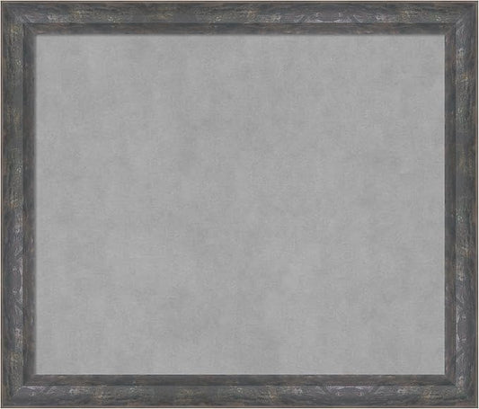 Amanti Art Grey Framed Magnetic Board 23x27 Medium Vision Board for use with Magnets, 100% Metal Sheet to Display Items as Office Decor or for Home Organization in mudroom, Kitchen or Kids Room