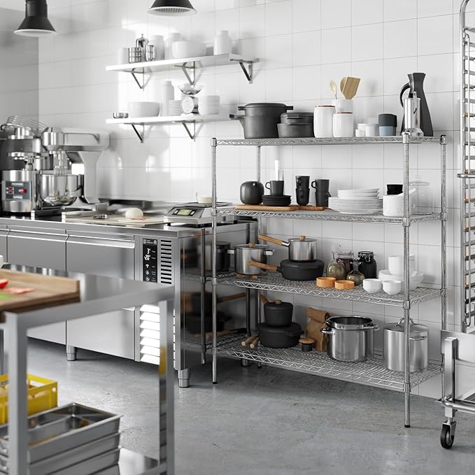 Regal Altair 18" Deep x 54" Wide x 54" Height Wire Shelving Kit | 4-Tier | NSF Commercial Storage Rack Unit