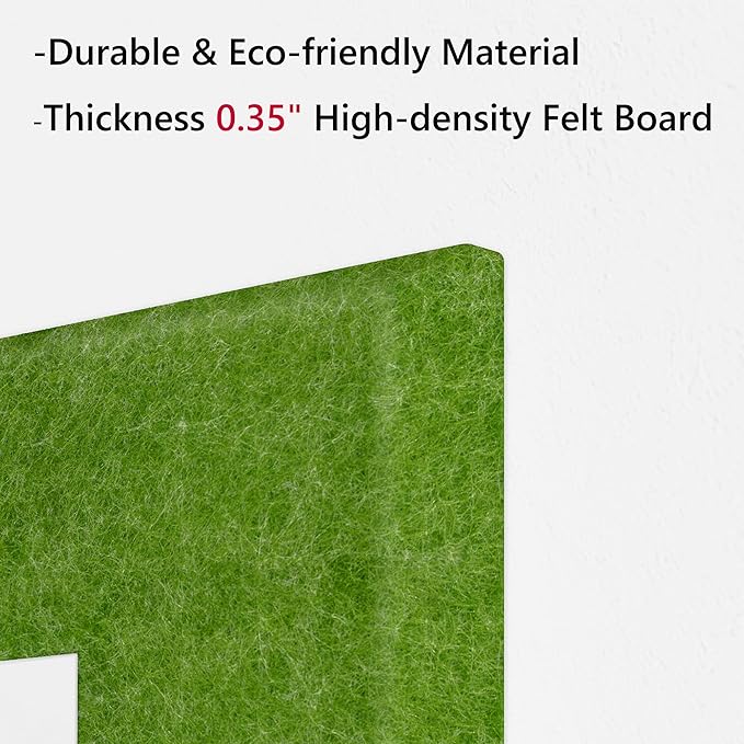 Neatsure Large Cork Board for Wall, 36" x 24" Bulletin Board with Pushpins, 6 Panels Felt Tiles Tack Push Pin Board for Office, Forest Green