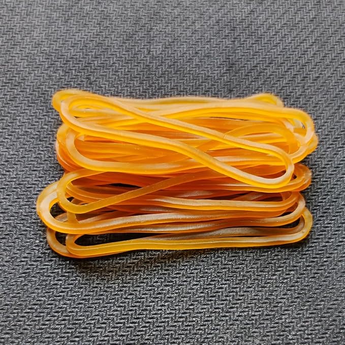 600pcs Elastic Rubber Bands Ties Home Office Students School Stationery Accessories Yellow Color Package Supplies Rubber Ring Rubber Band File Rings