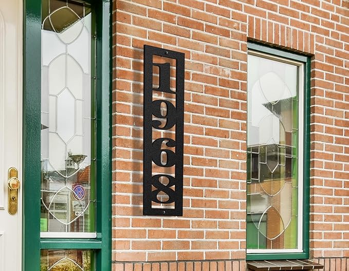 Vertical Metal House Numbers for Outside Modern Address Numbers for House Address Signs for Houses Large Custom House Number Sign House Number Plaque Address Plaque Mailbox Numbers Street Number Sign