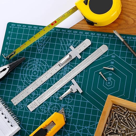 10 Pieces 6 Inch 15 cm Pocket Ruler Flexible Precision Stainless Steel Ruler with Detachable Clips Stainless Steel Pocket Clip Scale Gauge Metric British System