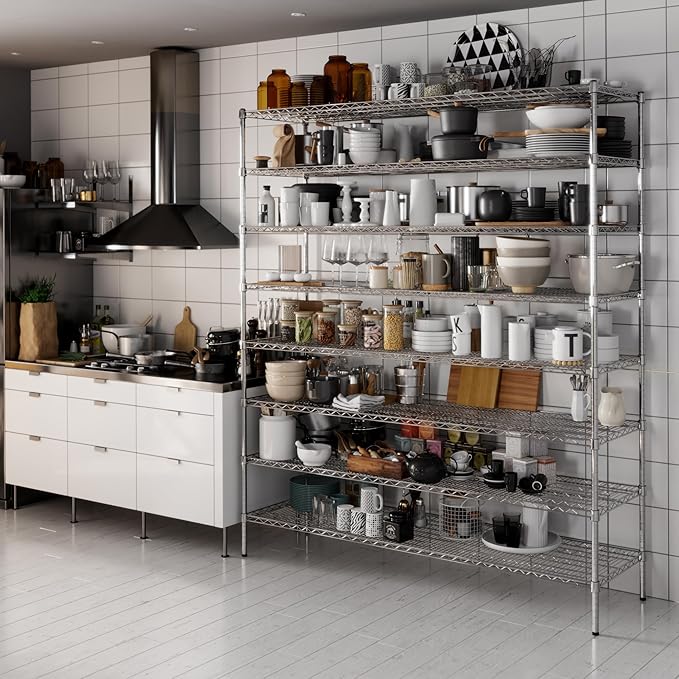 Regal Altair 21" Deep x 72" Wide x 86" Height Wire Shelving Kit | 8-Tier | NSF Commercial Storage Rack Unit