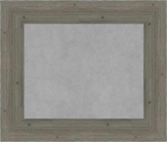 Amanti Art Grey Framed Magnetic Board 23x27 Small Vision Board for use with Magnets, 100% Metal Sheet to Display Items as Office Decor or for Home Organization in mudroom, Kitchen or Kids Room
