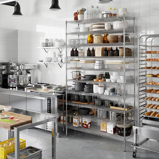 Regal Altair 18" Deep x 54" Wide x 96" Height Wire Shelving Kit | 10-Tier | NSF Commercial Storage Rack Unit