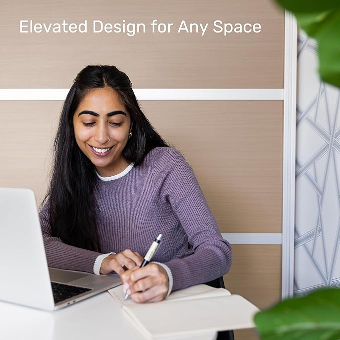 Stand Up Desk Store Oakwood Aesthetic Modular Walls | Room Divider Wall with Durable Woodgrain-Inspired Finish | Modular Office Partition Wall for Offices, Classrooms, and Coworking 70" W x 70" H