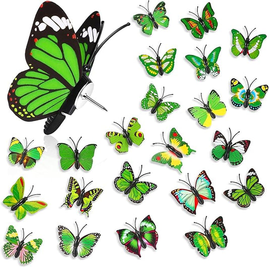 50Packs Decorative Push Pins for Cork Board Butterfly Push Pins for Board Bulletin Cute Thumb Tacks for Wall Green Thumbtacks for Hanging in Cubicle Office Home Decor Decorations