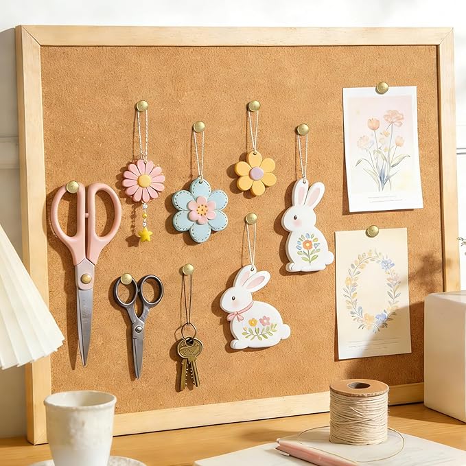 50Pcs Gold Metal Push Pins for Bulletin Board, Flat Thumb Tacks, Heavy Duty Pushpins for Cork Board Photos Wall Travel Maps Poster Picture Hanging, School Office Home Decorative