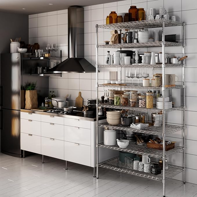 Regal Altair 24" Deep x 42" Wide x 86" Height Wire Shelving Kit | 8-Tier | NSF Commercial Storage Rack Unit