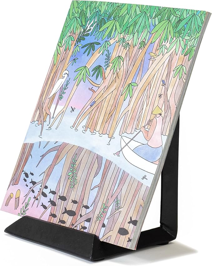 Red Co. 8” Decorative Metal Display Plate Stand and Art Holder Easel in Black Finish