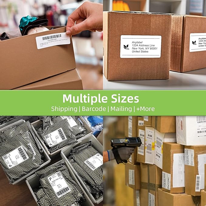Compatible 3" x 1" Direct Thermal Labes Replacement for Barcodes Postage Address Shipping Compatible with Rollo & Zebra Desktop Printers Adhesive & Perforated (12 Rolls, 1300 Labels/Roll)
